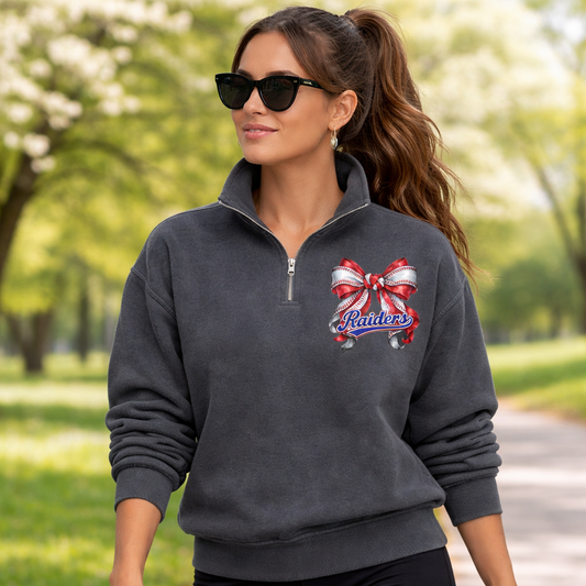 Raiders Baseball Bow Quarter-Zip – Comfort Colors®