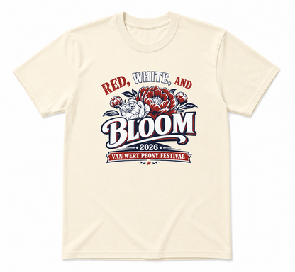 2026 Red, White, and Bloom Peony Festival Shirt
