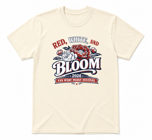 2026 Red, White, and Bloom Peony Festival Shirt