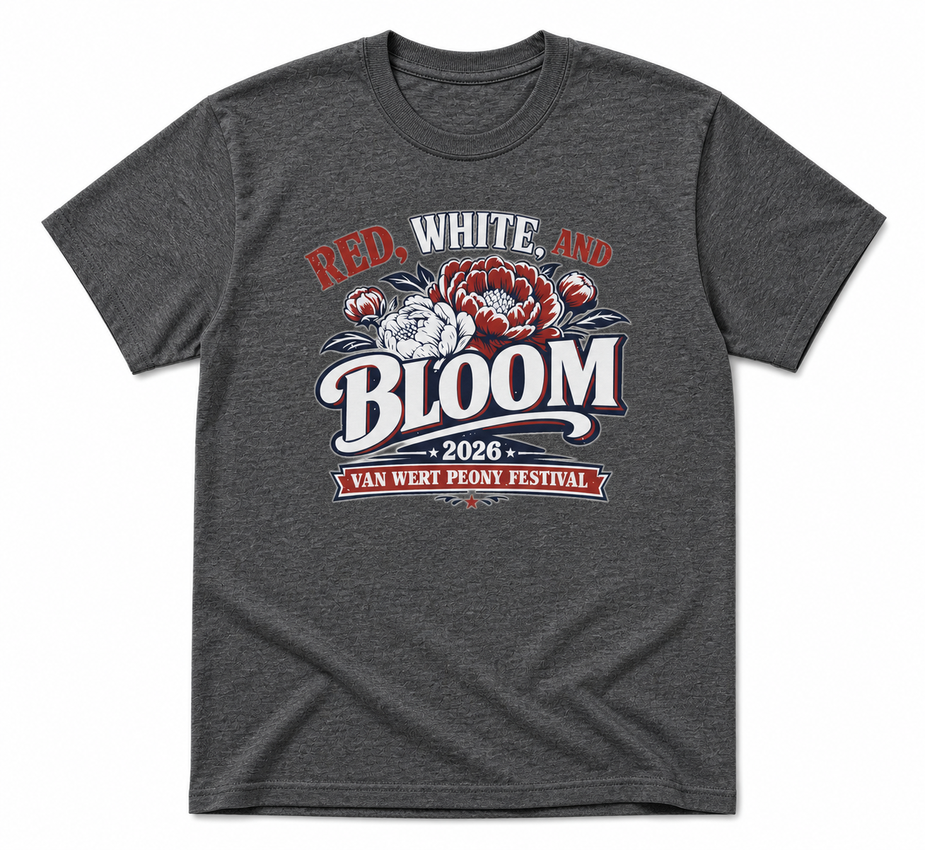 2026 Red, White, and Bloom Peony Festival Shirt