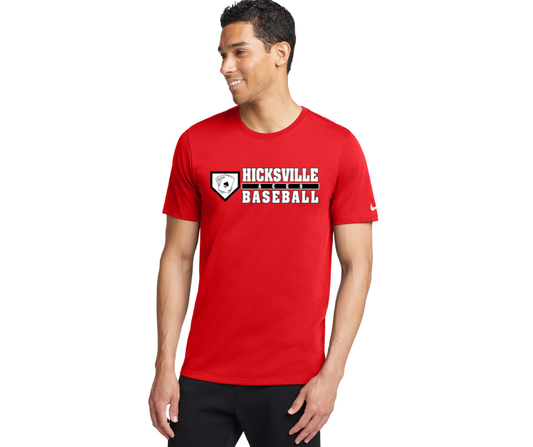 Hicksville Baseball Nike Shirt Red