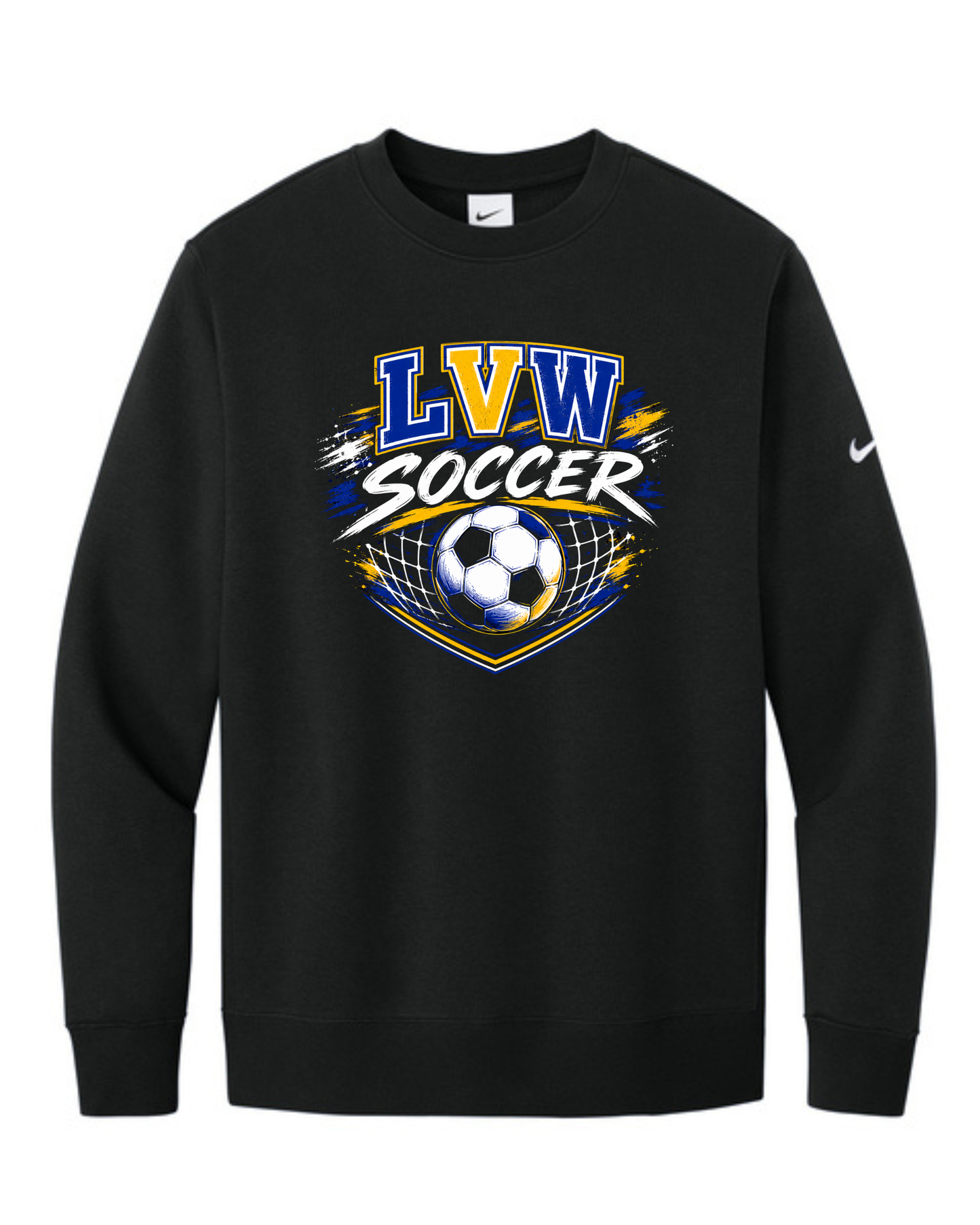 LVW Soccer Black Nike Club Crew Neck