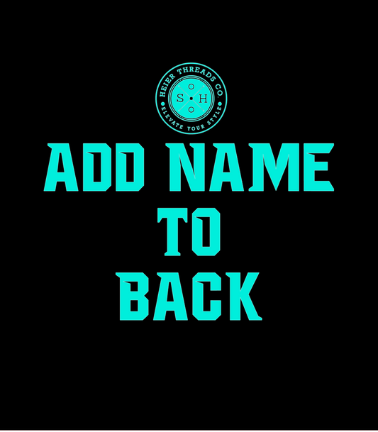 Add Name to Back