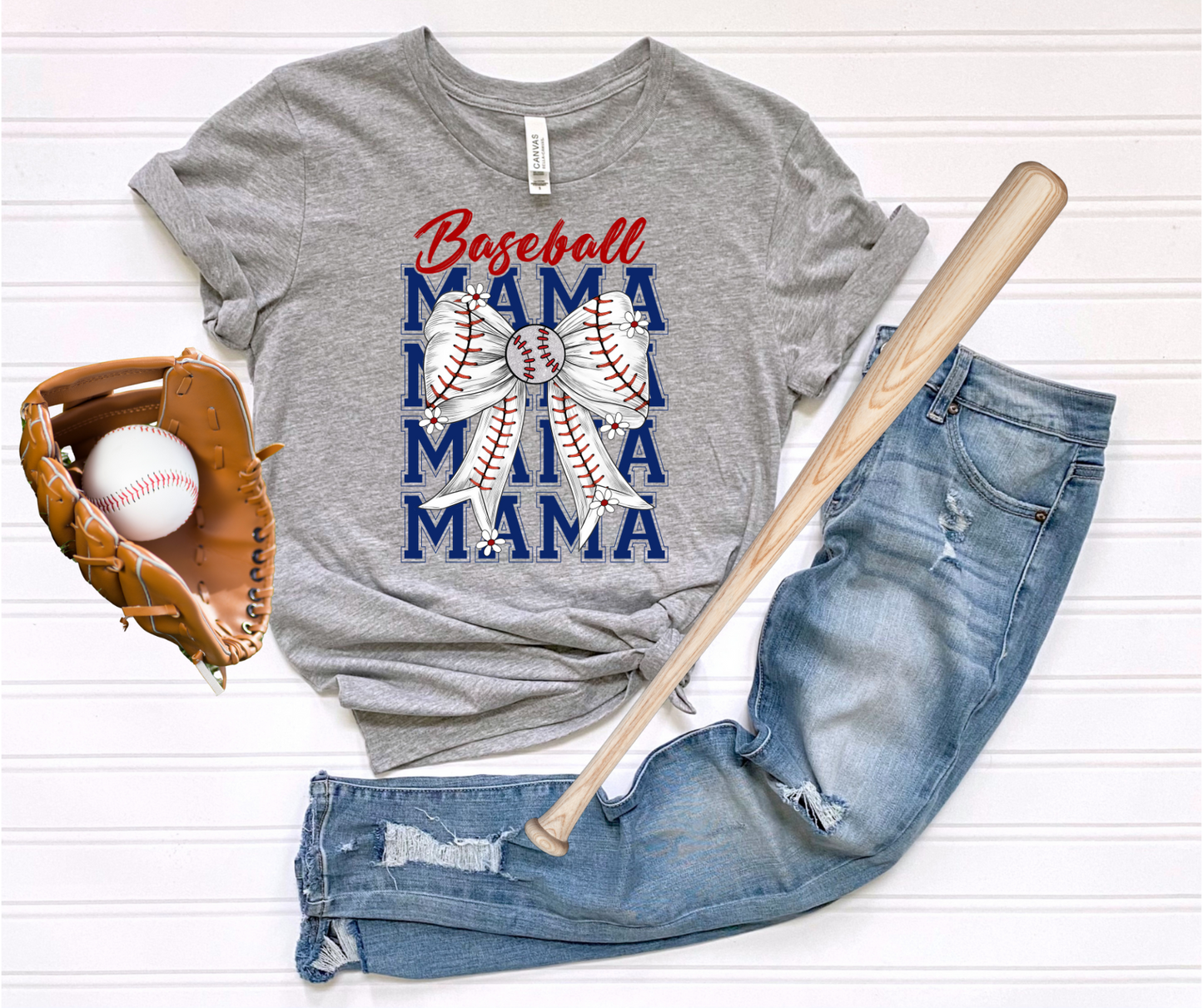 Baseball Mama Bow