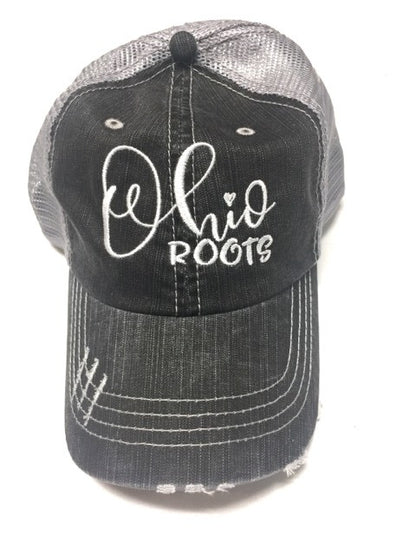 Oho Roots - Red Stitch Embroidered Trucker Hat