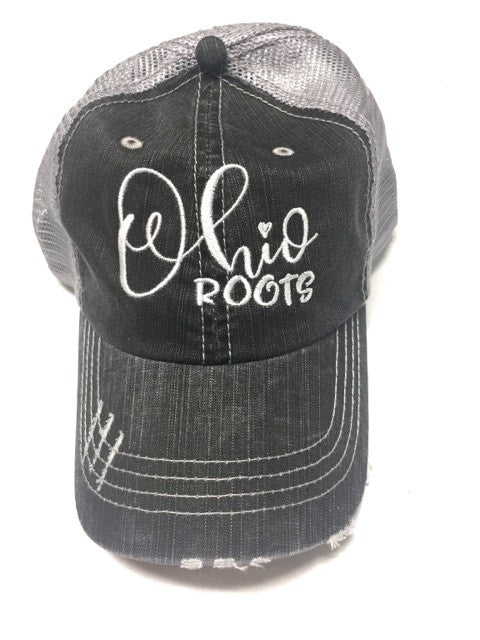 Oho Roots - Red Stitch Embroidered Trucker Hat