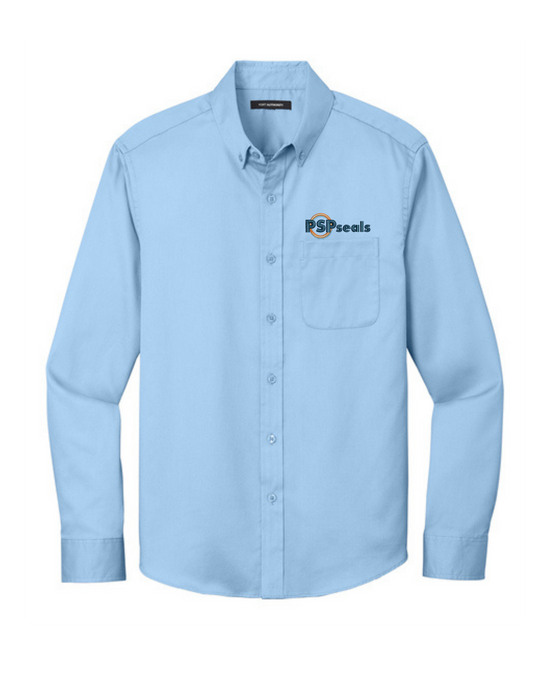 PSP Port Authority® Long Sleeve SuperPro React™ Twill Shirt Embroidered