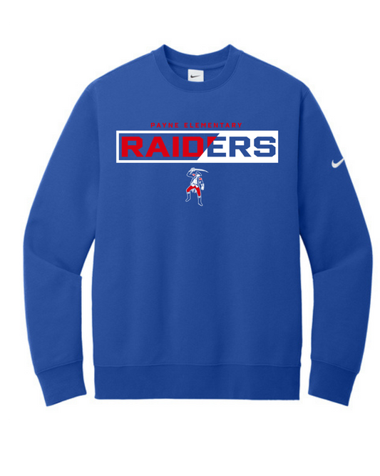 Raider Slant Payne Elementary Nike Club Crew Neck