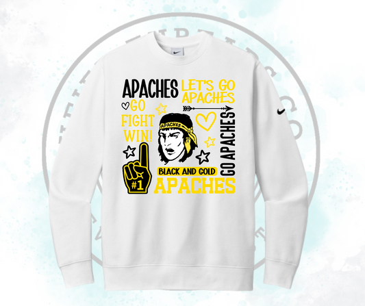Lets Go Apaches Nike Club Fleece Crew