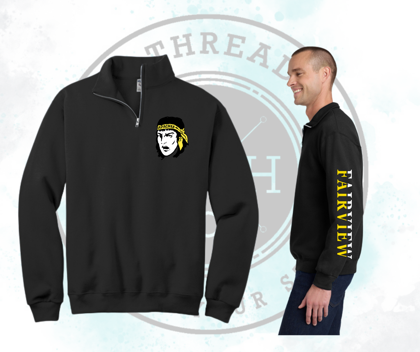 Apache Left Chest Fairview Sleeve Quarter Zip