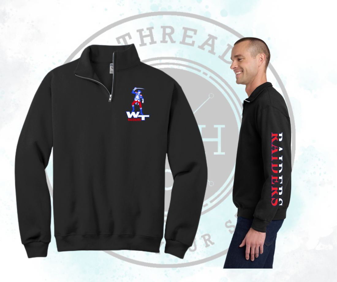 Raiderman Left Chest Raider Sleeve Quarter Zip