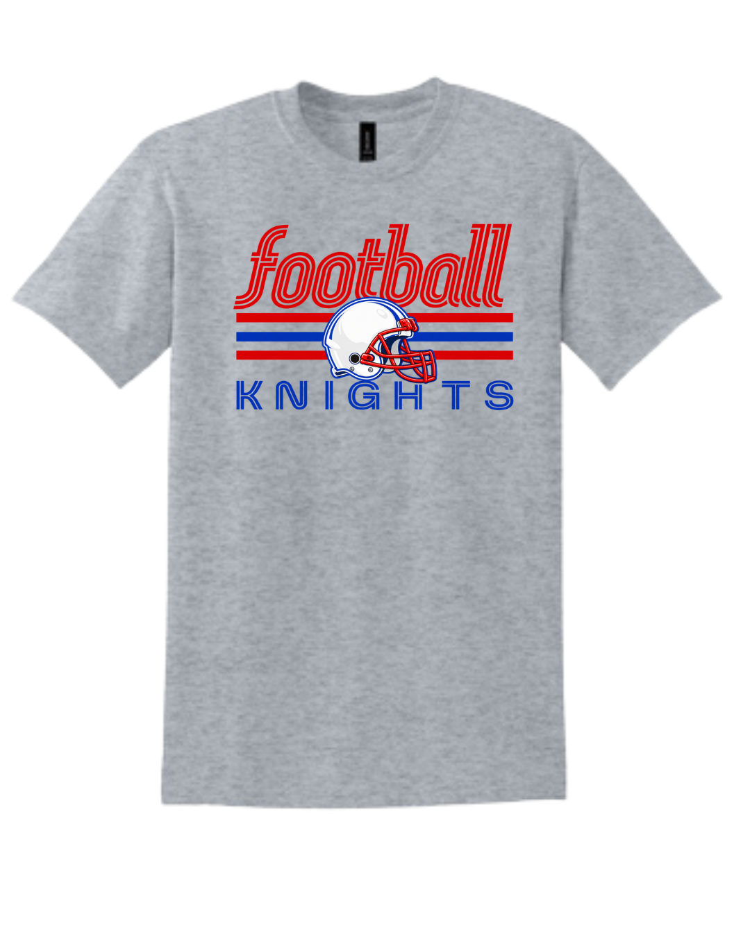 FRONT ONLY Knights Football Grey (All Options)