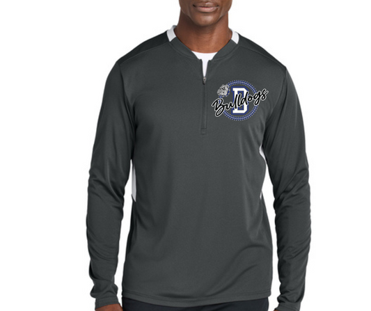 Bulldog Baseball Embroidered Sport-Tek® Club 1/4-Zip Pullover