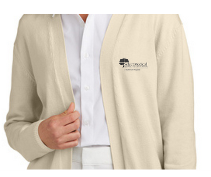 Select Medical Embroidered Cardigan Sweater Cream