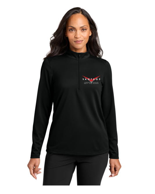 Vanatge Port Authority® Women’s Wearever Performance Pique 1/4-Zip
