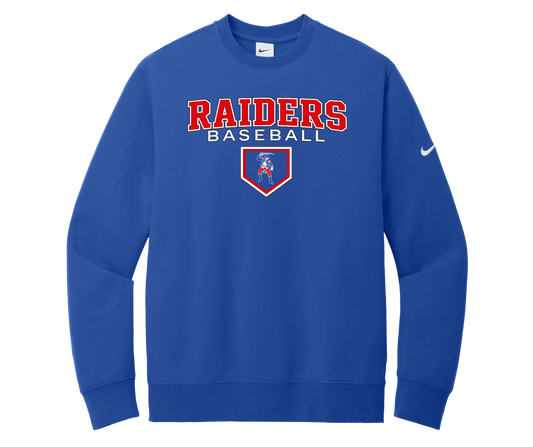 Raider Baseball Nike Cub Crewneck Blue