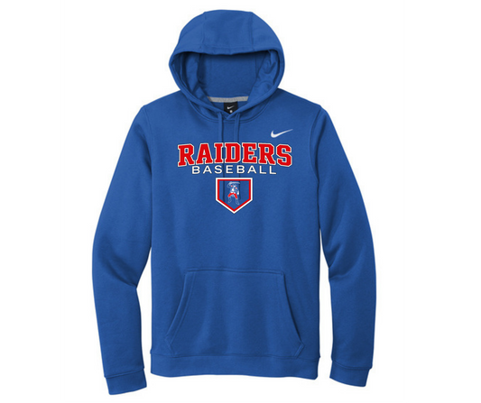 Raider Baseball Mens Nike Fleece Club Hoodie