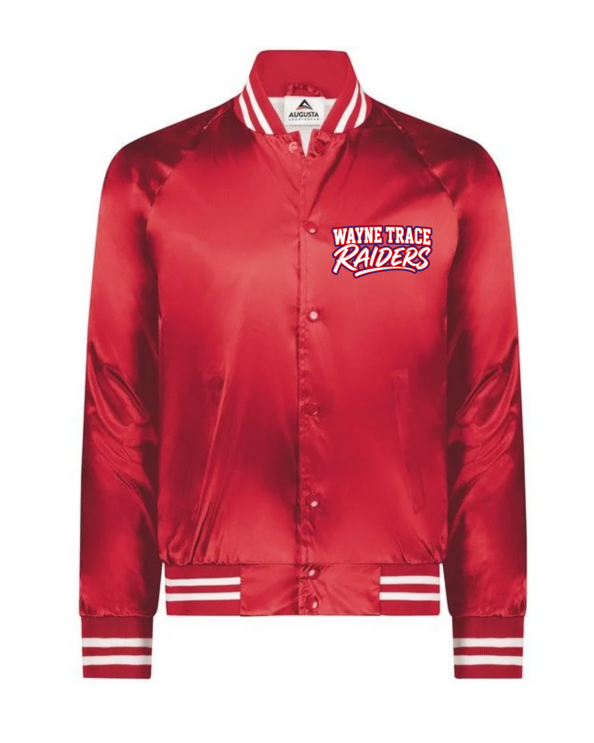 Raiders Satin Baseball Jacket/Striped Trim