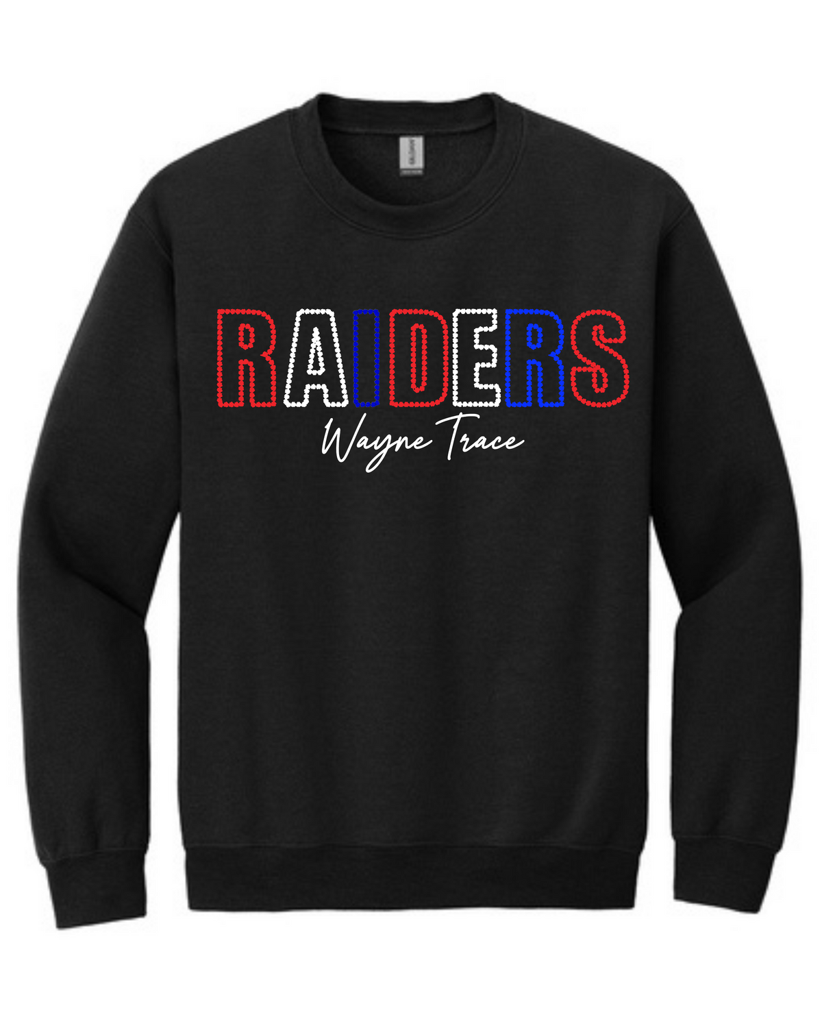 Wayne Trace Raiders Dot Embroidered Crewneck