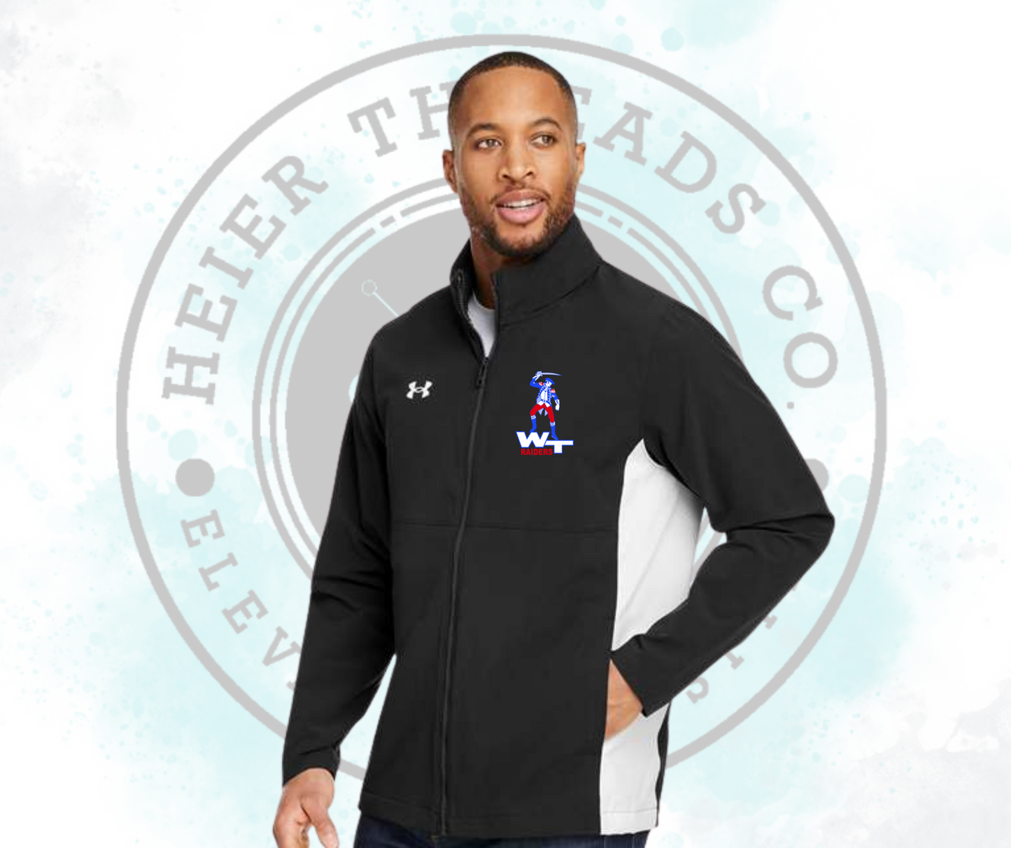 Full Raider Logo Under Armour Men's Rival Stretch Jacket - 1390159