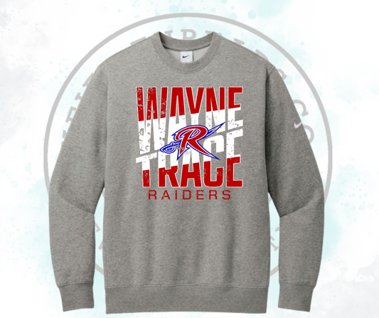 Wayne Trace Slant Nike Club Fleece Crew