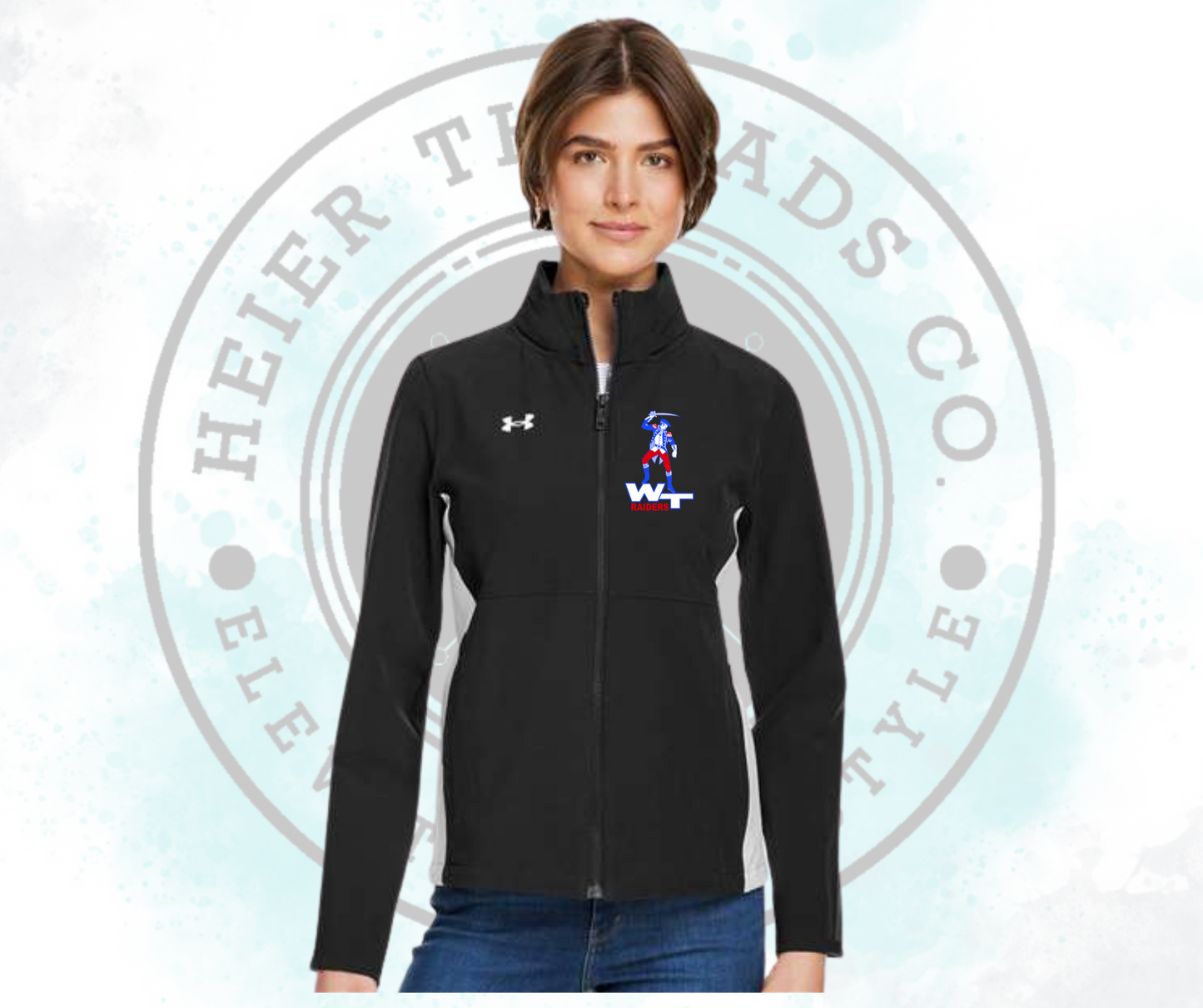 Full Raider Logo Under Armour Woman's Rival Stretch Jacket - 1389661