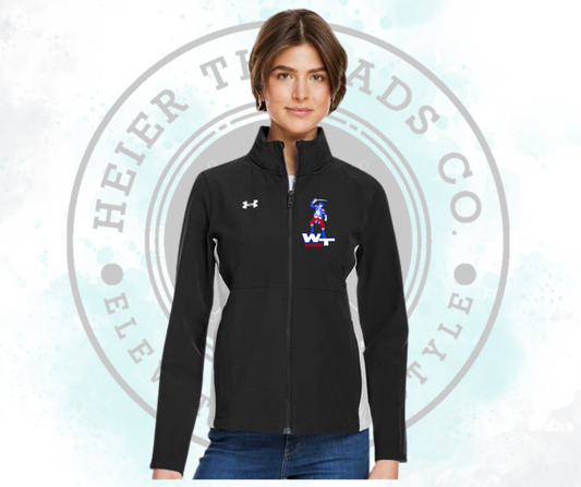 Full Raider Logo Under Armour Woman's Rival Stretch Jacket - 1389661