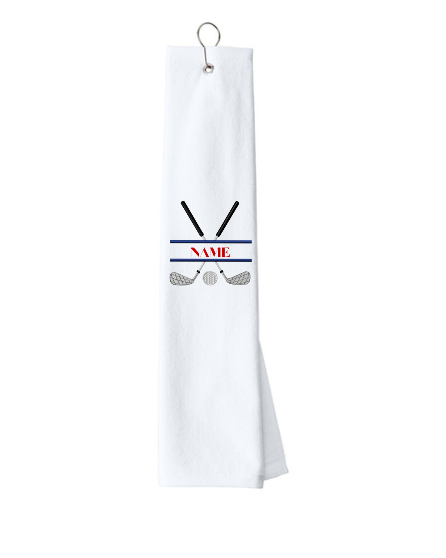 WT Golf Embroidered White Towel