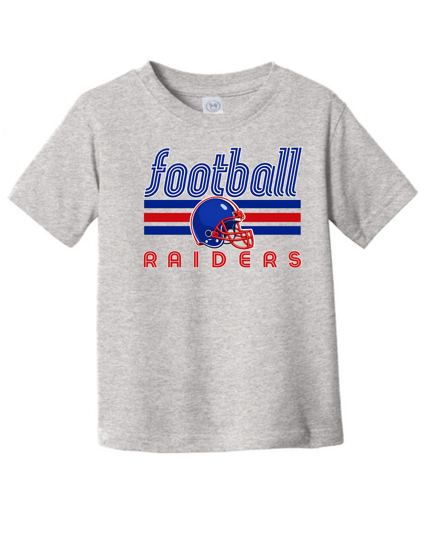 FRONT ONLY Raider Football Grey Toddler/Baby (All Options)
