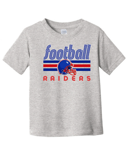 FRONT ONLY Raider Football Grey Toddler/Baby (All Options)