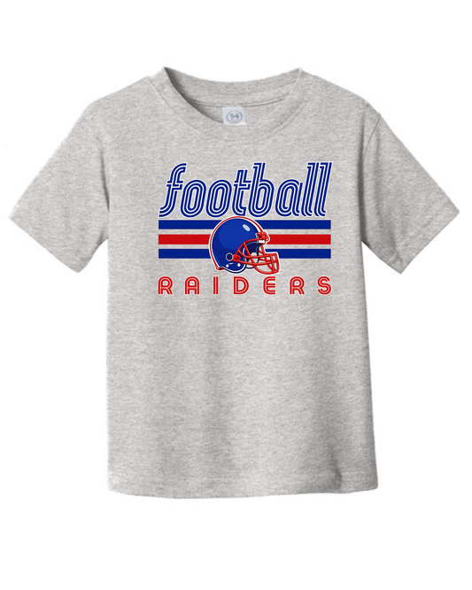 FRONT ONLY Raider Football Grey Toddler/Baby (All Options)