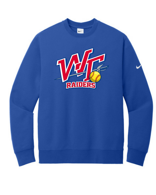 Raider Softball Nike Club Crew Neck