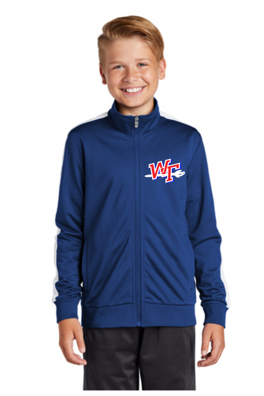 WT Sport-Tek ® Youth Tricot Sleeve Stripe Track Jacket