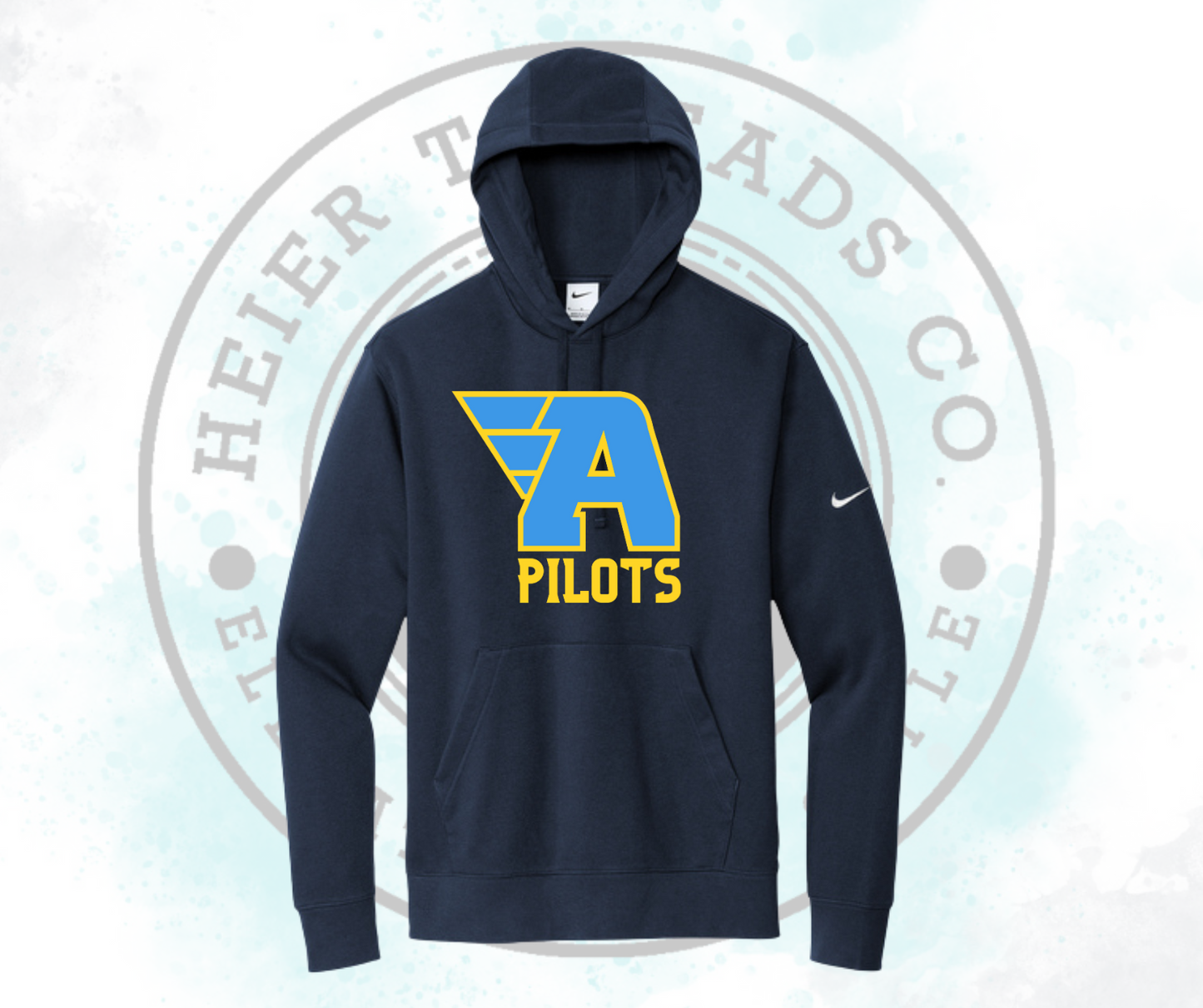 Ayersville A Pilots Nike Hoodie Navy