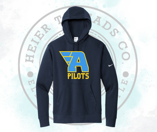 Ayersville A Pilots Nike Hoodie Navy